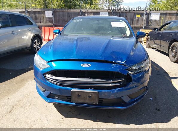 3FA6P0UU3JR176342 2018 FORD FUSION HYBRID Blue ხელსაწყოთა პანელის ხედი