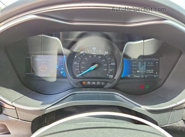3FA6P0UU3JR204396 2018 FORD FUSION White Вид щитка приладів