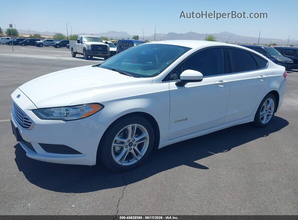 3FA6P0UU3JR212742 2018 FORD FUSION HYBRID White Widok zestawu wskaźników
