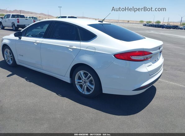 3FA6P0UU3JR212742 2018 FORD FUSION HYBRID White Tył lewy