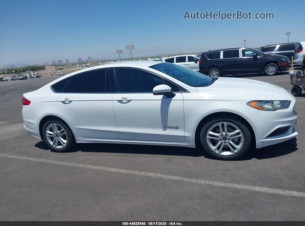 3FA6P0UU3JR212742 2018 FORD FUSION HYBRID White 