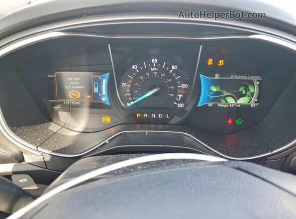 3FA6P0UU3JR224972 2018 FORD FUSION White Instrument cluster view