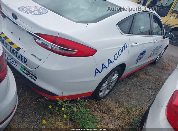 3FA6P0UU3JR233879 2018 FORD FUSION HYBRID White Tył prawy