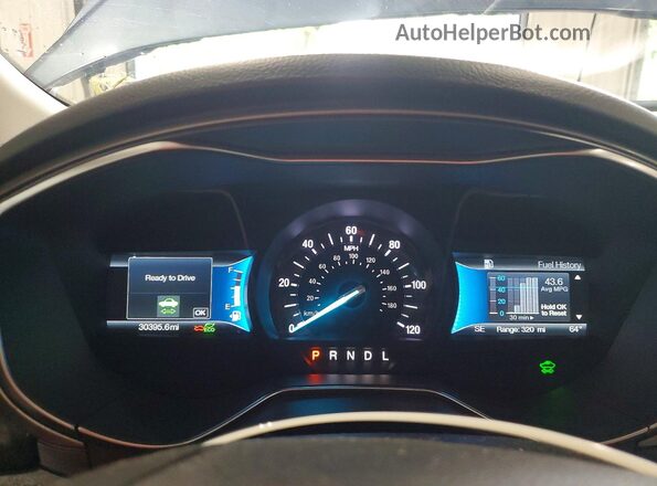 3FA6P0UU3JR235924 2018 FORD FUSION Синий Вид щитка приборов