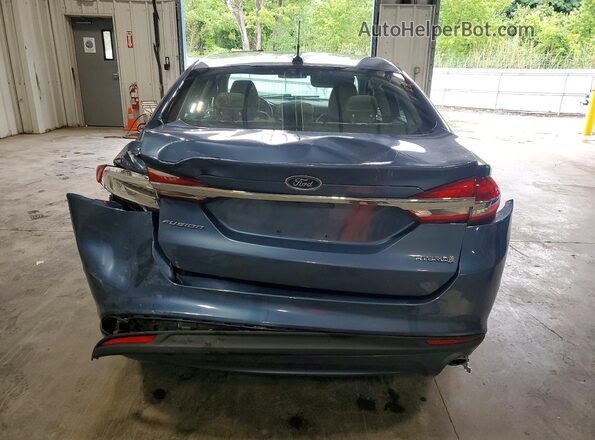 3FA6P0UU3JR235924 2018 FORD FUSION Синий Вид сзади