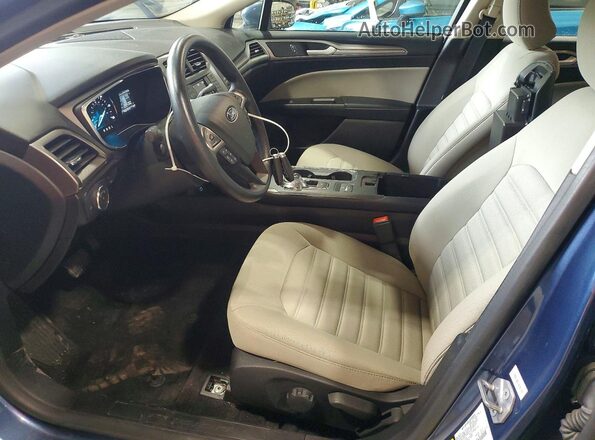 3FA6P0UU3JR235924 2018 FORD FUSION Синий Вид салона спереди