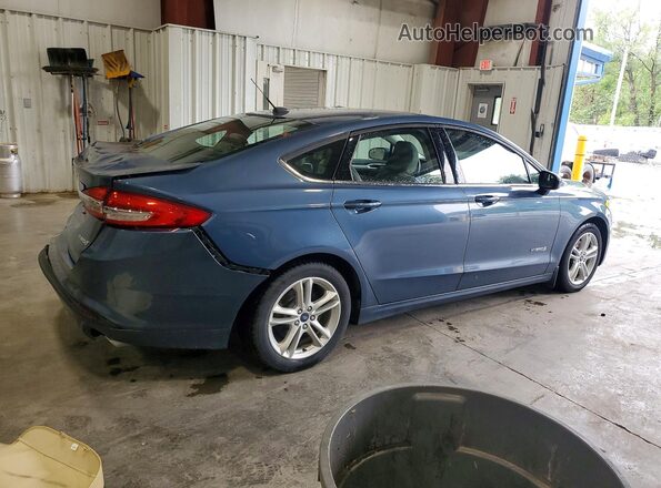 3FA6P0UU3JR235924 2018 FORD FUSION Синий Задняя правая четверть