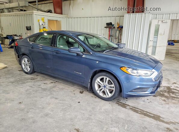 3FA6P0UU3JR235924 2018 FORD FUSION Синий Передняя правая четверть