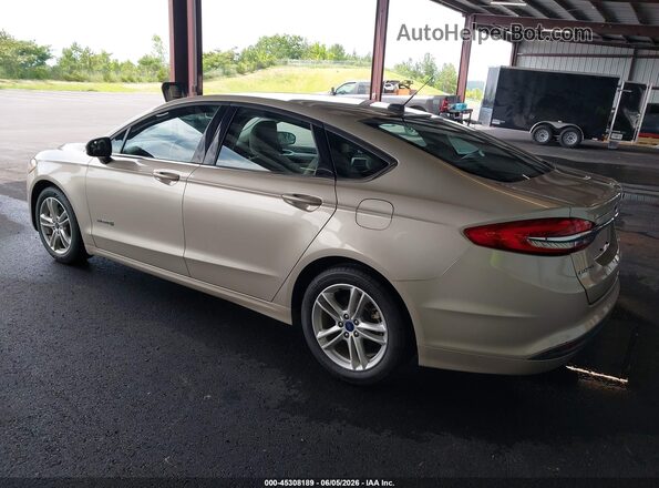 3FA6P0UU3JR271385 2018 FORD FUSION HYBRID Gold Rear left