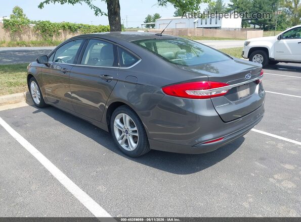 3FA6P0UU3JR278871 2018 FORD FUSION HYBRID Gray Trasero izquierdo