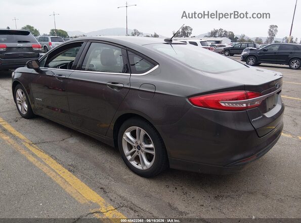 3FA6P0UU3JR278918 2018 FORD FUSION HYBRID Gray Задня ліва чверть