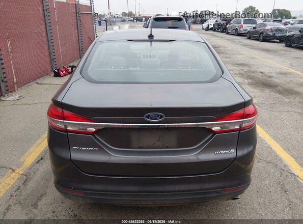 3FA6P0UU3JR278918 2018 FORD FUSION HYBRID Gray 
