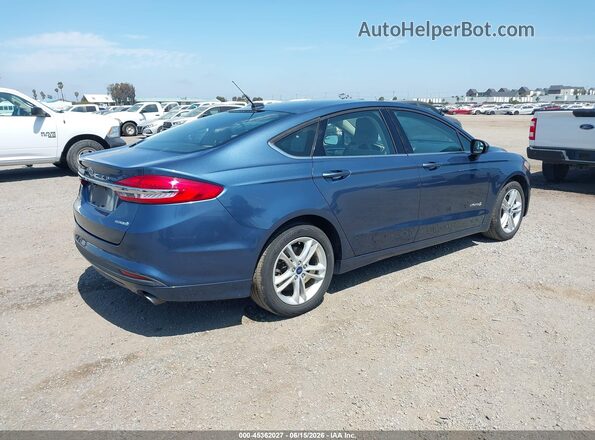 3FA6P0UU3JR279048 2018 FORD FUSION HYBRID Blue Trasero derecho