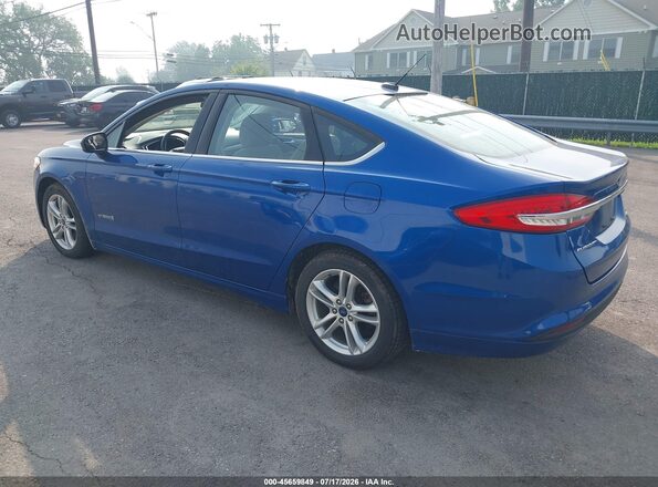 3FA6P0UU4JR122306 2018 FORD FUSION HYBRID Blue Հետևի ձախ