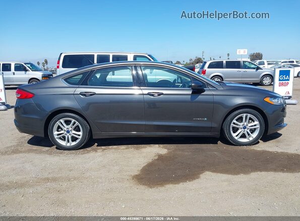 3FA6P0UU4JR243532 2018 FORD FUSION HYBRID Gray Սալոնի հետևի տեսք
