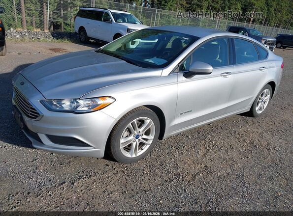 3FA6P0UU4JR243580 2018 FORD FUSION HYBRID Silver Առջևի ձախ երեք քառորդ տեսարան