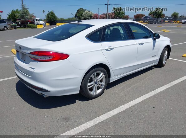 3FA6P0UU4JR243630 2018 FORD FUSION HYBRID White Հետևի աջ