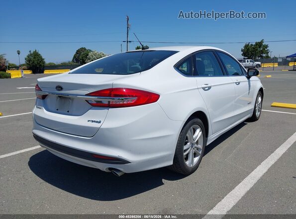3FA6P0UU4JR243630 2018 FORD FUSION HYBRID White Դիմացի տեսք