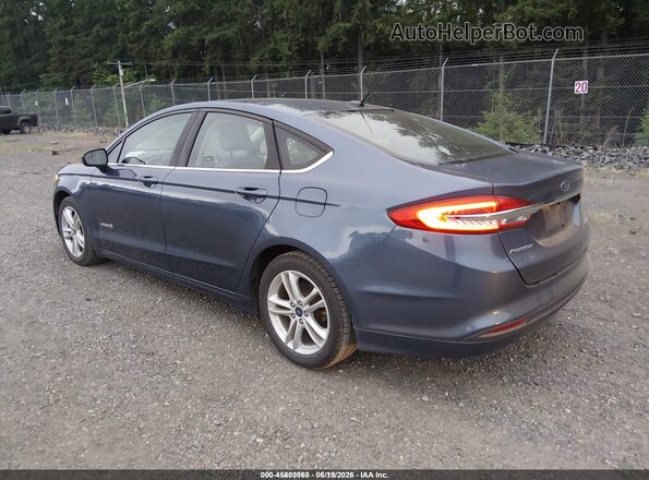 3FA6P0UU4JR261688 2018 FORD FUSION HYBRID Blue Trasero izquierdo