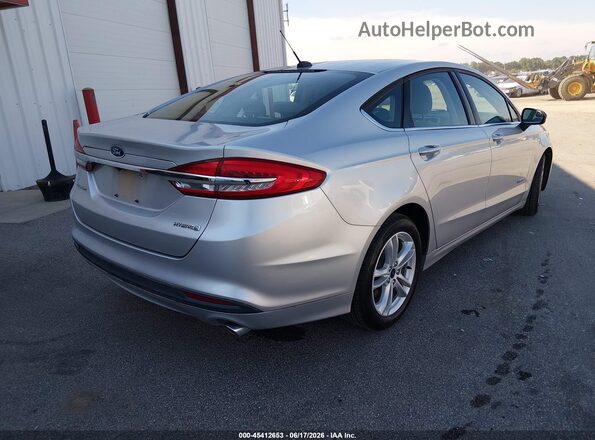 3FA6P0UU4JR271606 2018 FORD FUSION HYBRID Silver Rear right