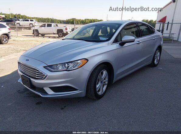 3FA6P0UU4JR271606 2018 FORD FUSION HYBRID Silver Front left