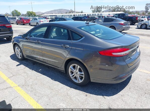 3FA6P0UU4JR278796 2018 FORD FUSION HYBRID Gray Rear left