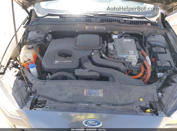 3FA6P0UU4JR278796 2018 FORD FUSION HYBRID Gray Rear view