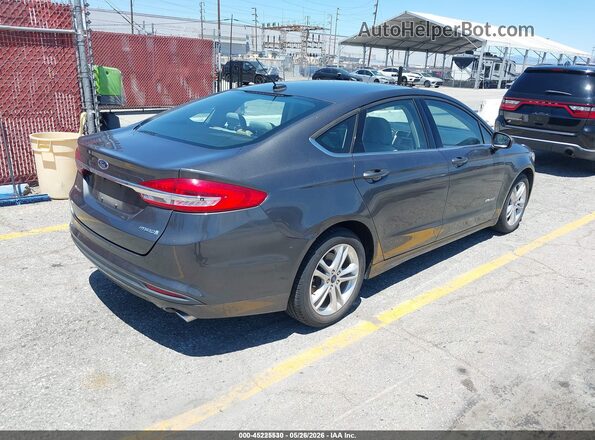 3FA6P0UU4JR278796 2018 FORD FUSION HYBRID Gray Rear right
