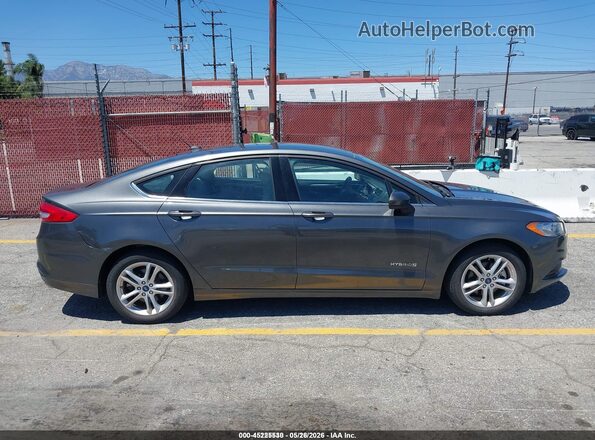 3FA6P0UU4JR278796 2018 FORD FUSION HYBRID Gray 