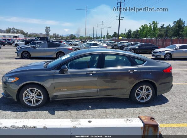 3FA6P0UU4JR278796 2018 FORD FUSION HYBRID Gray 