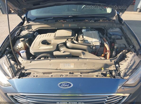 3FA6P0UU4JR281942 2018 FORD FUSION HYBRID Blue Widok z tyłu