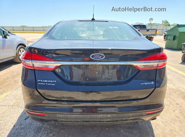 3FA6P0UU5JR122072 2018 FORD FUSION Black Widok z tyłu