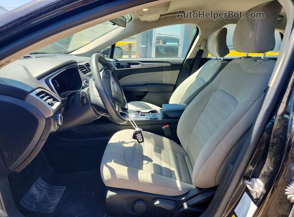 3FA6P0UU5JR122072 2018 FORD FUSION Black Widok wnętrza z przodu