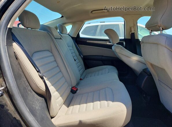 3FA6P0UU5JR122072 2018 FORD FUSION Black Widok tylnych siedzeń
