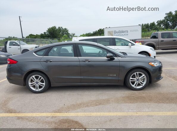 3FA6P0UU5JR235875 2018 FORD FUSION HYBRID Gray Սալոնի հետևի տեսք