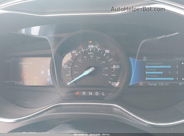 3FA6P0UU5JR254362 2018 FORD FUSION HYBRID White Widok tylnych siedzeń