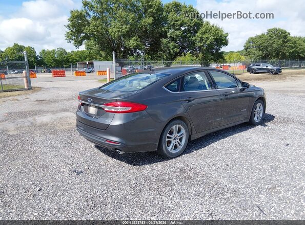 3FA6P0UU5JR254488 2018 FORD FUSION HYBRID Gray Trasero derecho