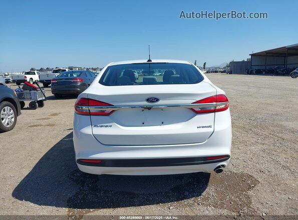 3FA6P0UU5JR254555 2018 FORD FUSION HYBRID White 