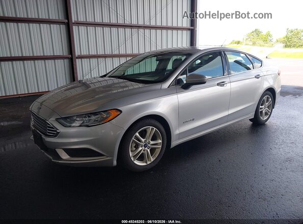 3FA6P0UU5JR271386 2018 FORD FUSION HYBRID Серебряный Передняя левая четверть