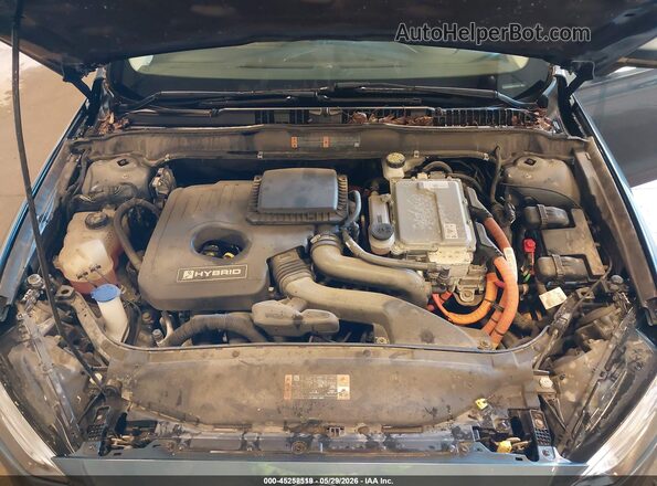 3FA6P0UU5JR271453 2018 FORD FUSION HYBRID Blue Вид ззаду