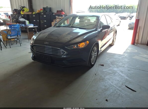 3FA6P0UU5JR271601 2018 FORD FUSION HYBRID Black Առջևի ձախ երեք քառորդ տեսարան