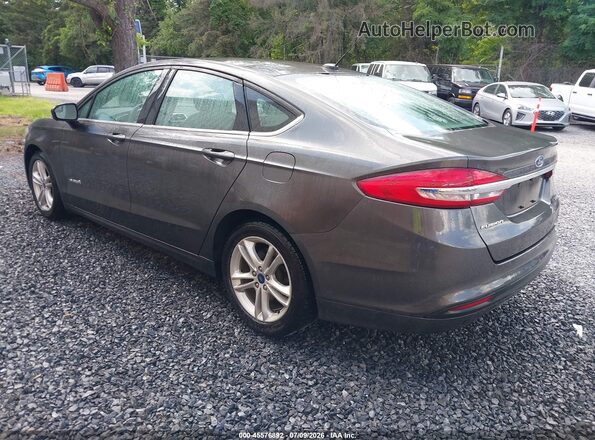 3FA6P0UU5JR273686 2018 FORD FUSION HYBRID Gray Trasero izquierdo