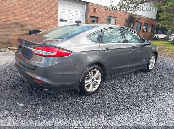 3FA6P0UU5JR273686 2018 FORD FUSION HYBRID Gray Trasero derecho