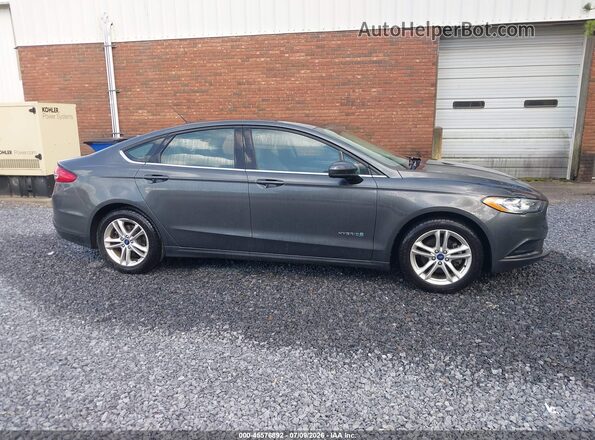 3FA6P0UU5JR273686 2018 FORD FUSION HYBRID Gray 