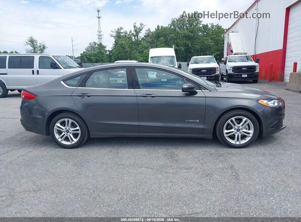 3FA6P0UU5JR278872 2018 FORD FUSION HYBRID Gray 
