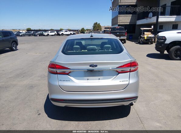 3FA6P0UU6JR101179 2018 FORD FUSION HYBRID Silver 