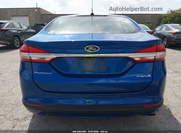 3FA6P0UU6JR122307 2018 FORD FUSION HYBRID Blue 
