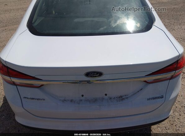 3FA6P0UU6JR209477 2018 FORD FUSION HYBRID White Вид спереду