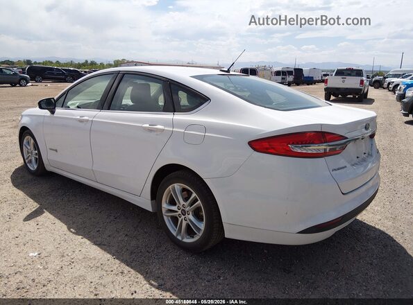 3FA6P0UU6JR209477 2018 FORD FUSION HYBRID White Задня ліва чверть