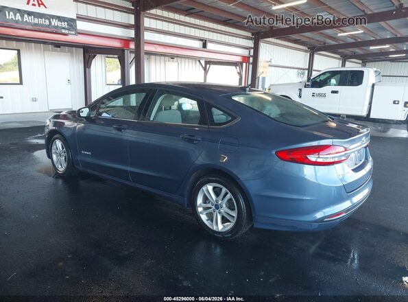 3FA6P0UU6JR235738 2018 FORD FUSION HYBRID Blue Tył lewy